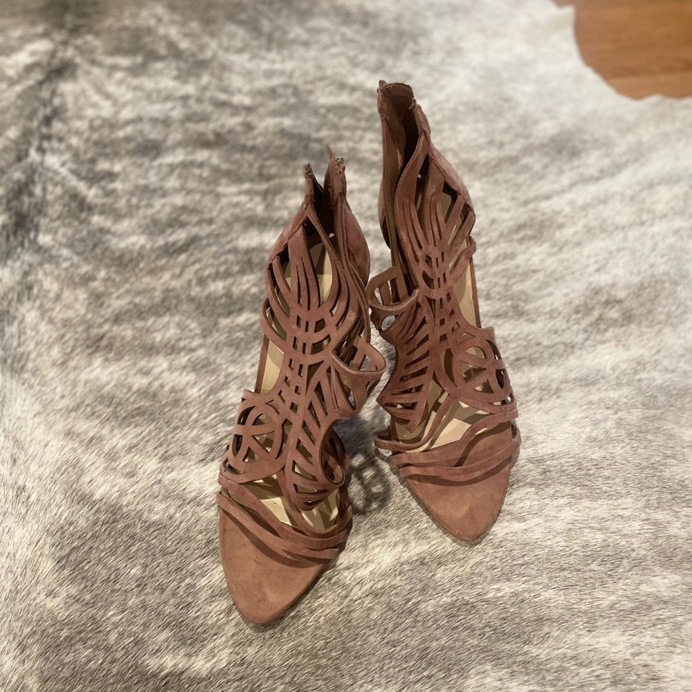 Zara Brown Strappy Heels